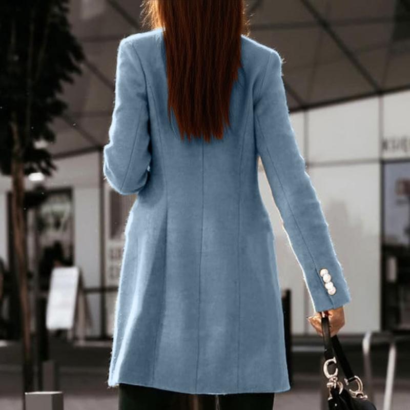 831A Womens Fall Winter Wool C - Wool Coat Peacoat recension och pris