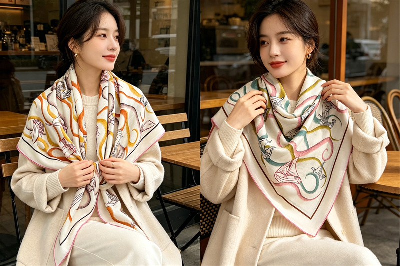 Double Faced 135CM Scarf Luxur - Cashmere Pashmina Wrap recension och pris