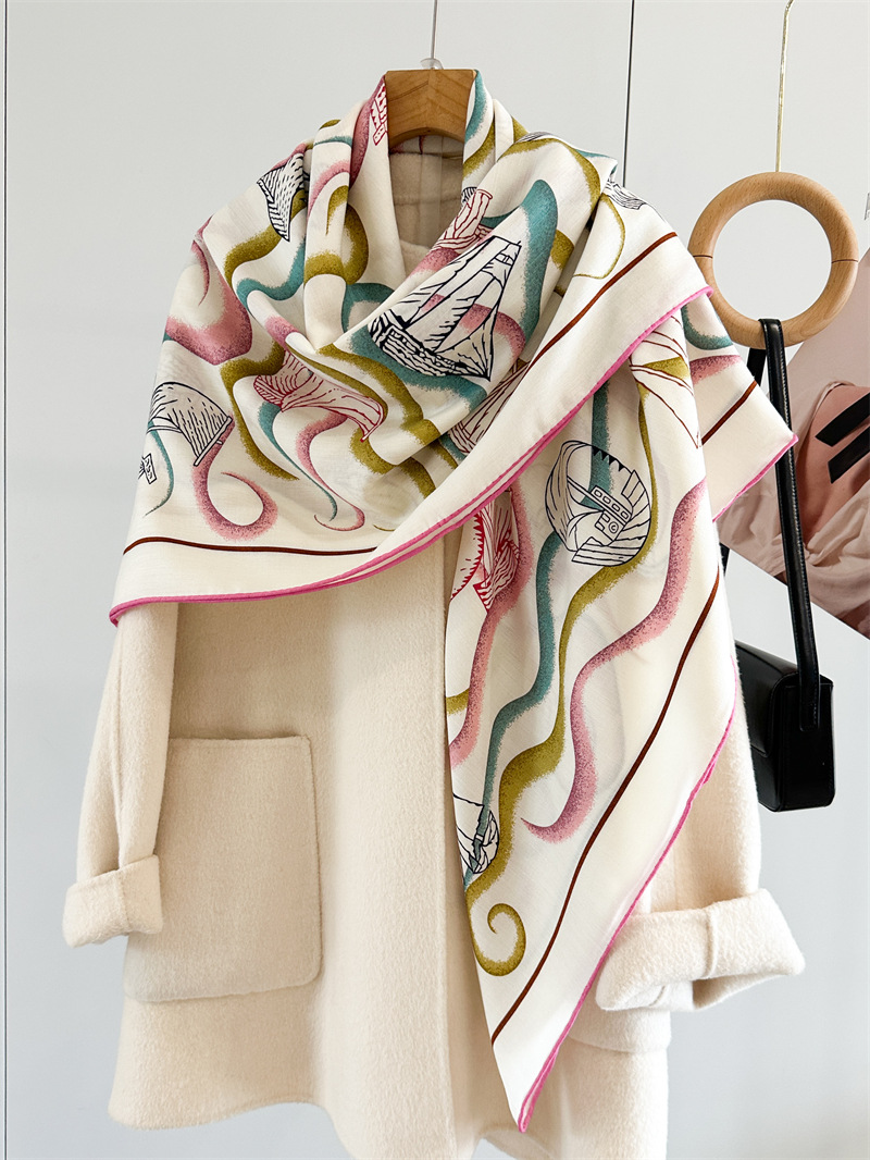 Double Faced 135CM Scarf Luxur - Cashmere Pashmina Wrap recension och pris