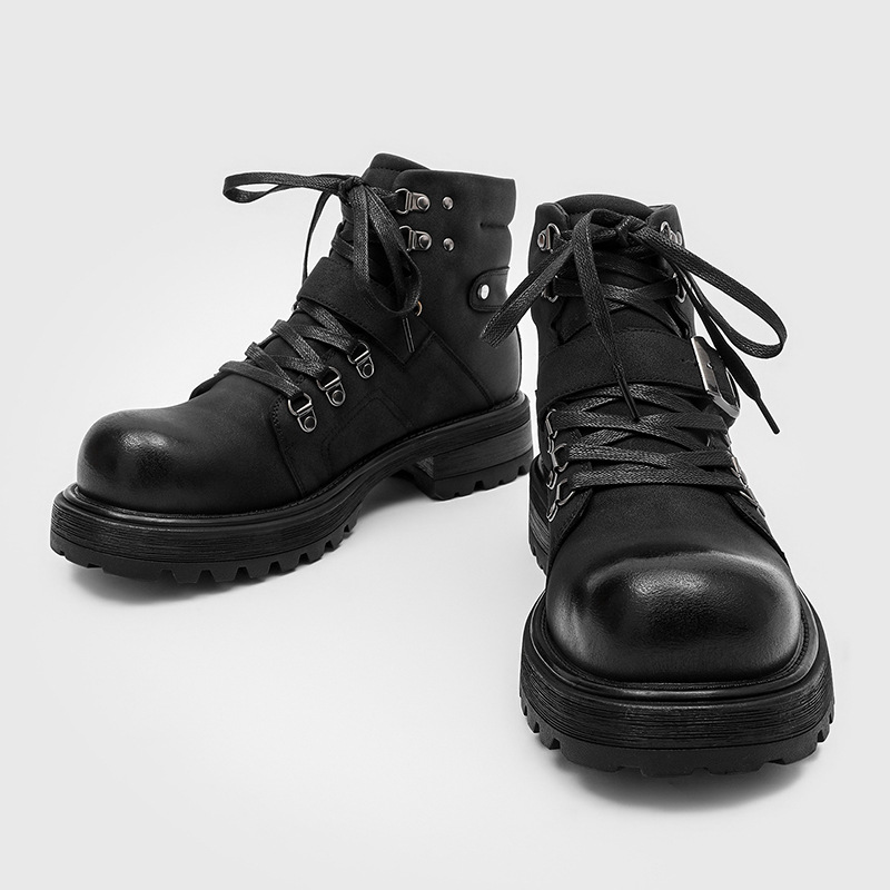 Brand Men Leather Boots Motorc - Waterproof Winter Boot recension och pris