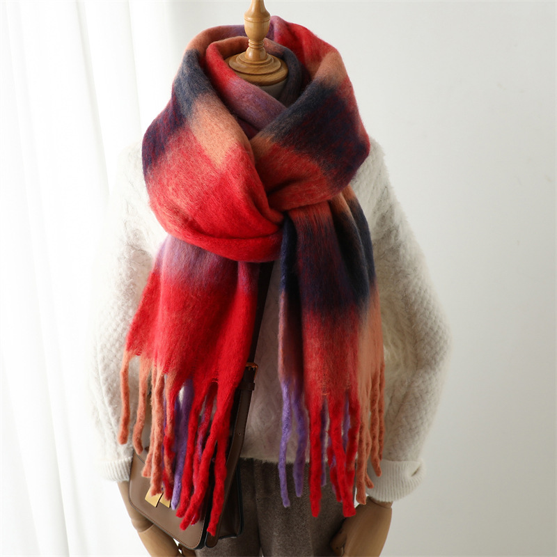 New Autumn Winter Grid Scarf W - Wool Scarf Men recension och pris