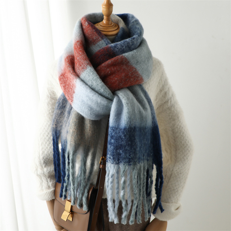 New Autumn Winter Grid Scarf W - Wool Scarf Men recension och pris